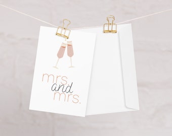 Mrs. and Mrs. Wedding Card