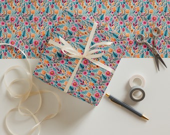 Floral Wrapping Paper Sheets - Set of 3