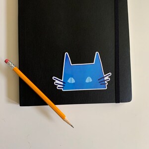 Cat Sticker Blue Cat 3x3 - Die Cut Vinyl Sticker Cute Cat