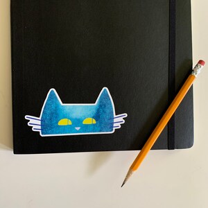 Handcrafted Cat Sticker – Cute Vinyl Design for Laptops, Bottles & More - Die Cut Vinyl Sticker