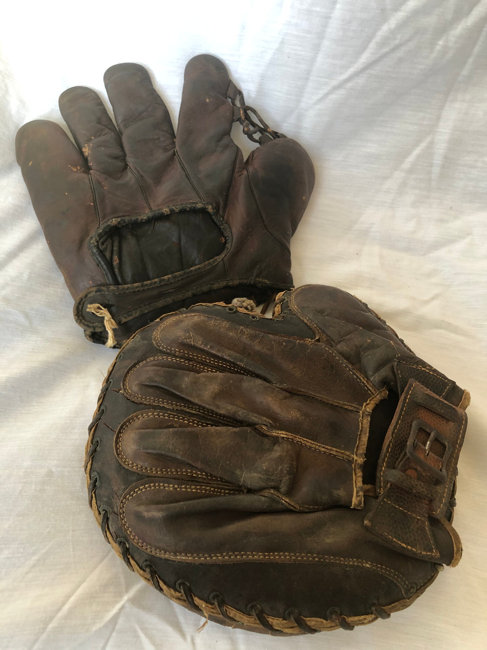 1900s Antique Baseball Glove Lot Highly Collectible Catcher Etsy