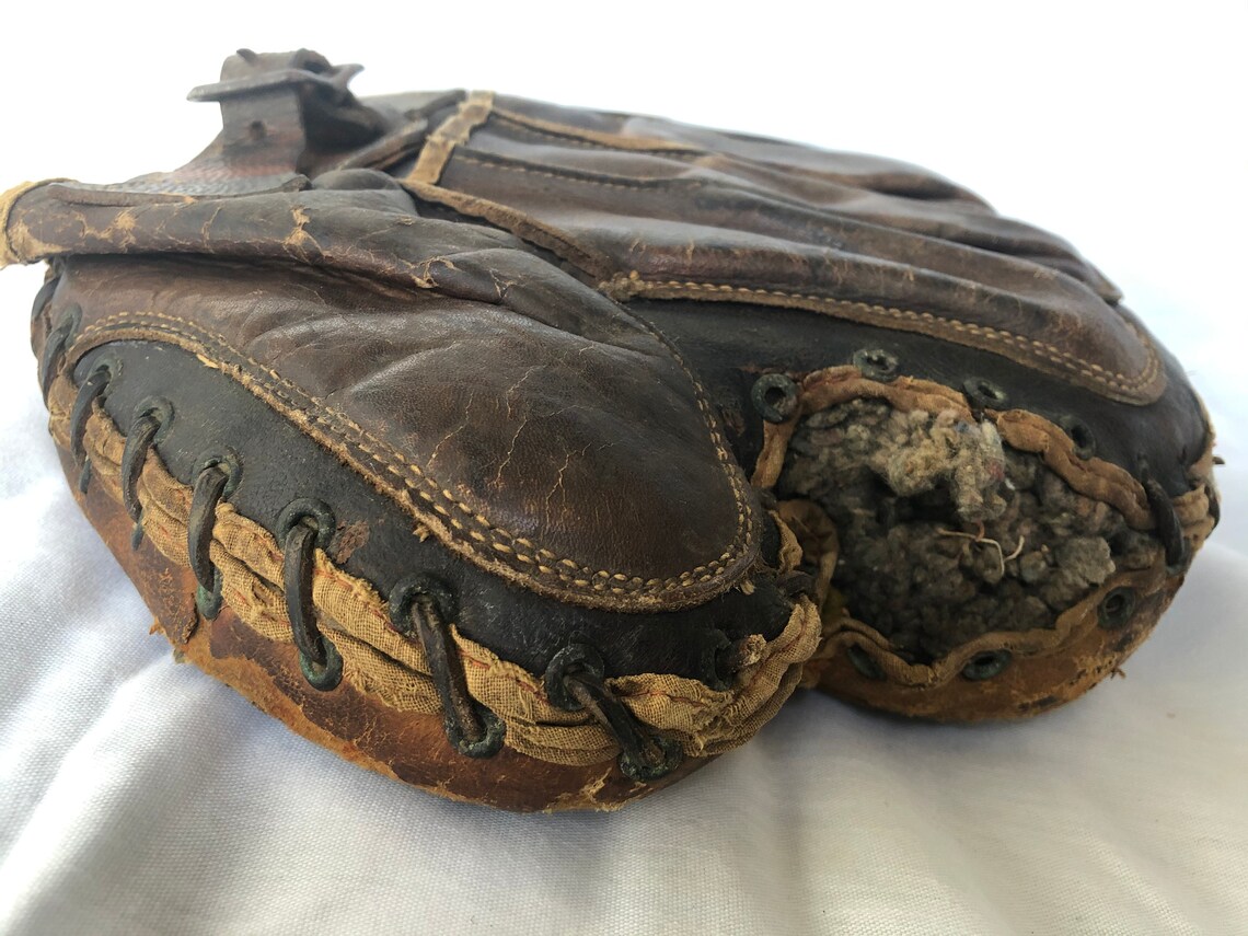 1900s Antique Baseball Glove Lot Highly Collectible Catcher Etsy