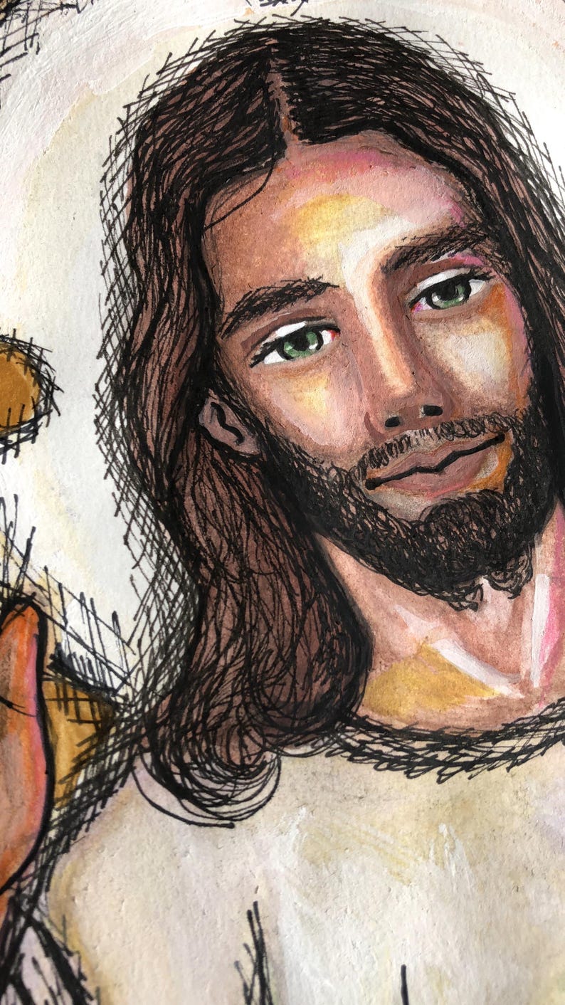 Divine Mercy, Savior of the World,image of Jesus, Original Illustration ...