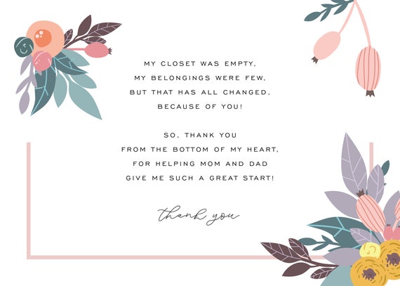 Baby Thank You Cards Girl Boy - 20 Pack Self-Seal Envs - New Babies Christening Showers Toddler 1st Birthday Gift - Cute Elephant Postcard Style - On - View #9