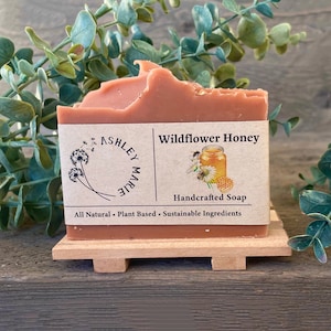 Wildflower Honey Soap – Honeycomb Bar Soap – Floral Cold Pressed Vegan Soap – Natural Skincare Gift – Handcrafted Soap Bar - Handmade Soap