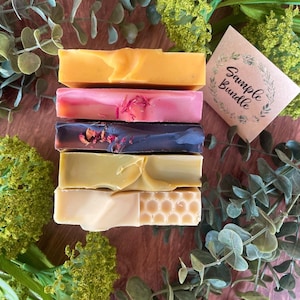 Sample Soap Bundle - Natural Soap Sampler Pack - Handmade Soap Ends - Try 5 Scents - Organic Bar Soap Samples - Skincare Gift Set