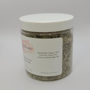 Green Tea Face Sugar Scrub Oil Free image 3