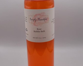 Simply Beautiful Rose Bubble Bath 8oz Unisex/Womens/Kids