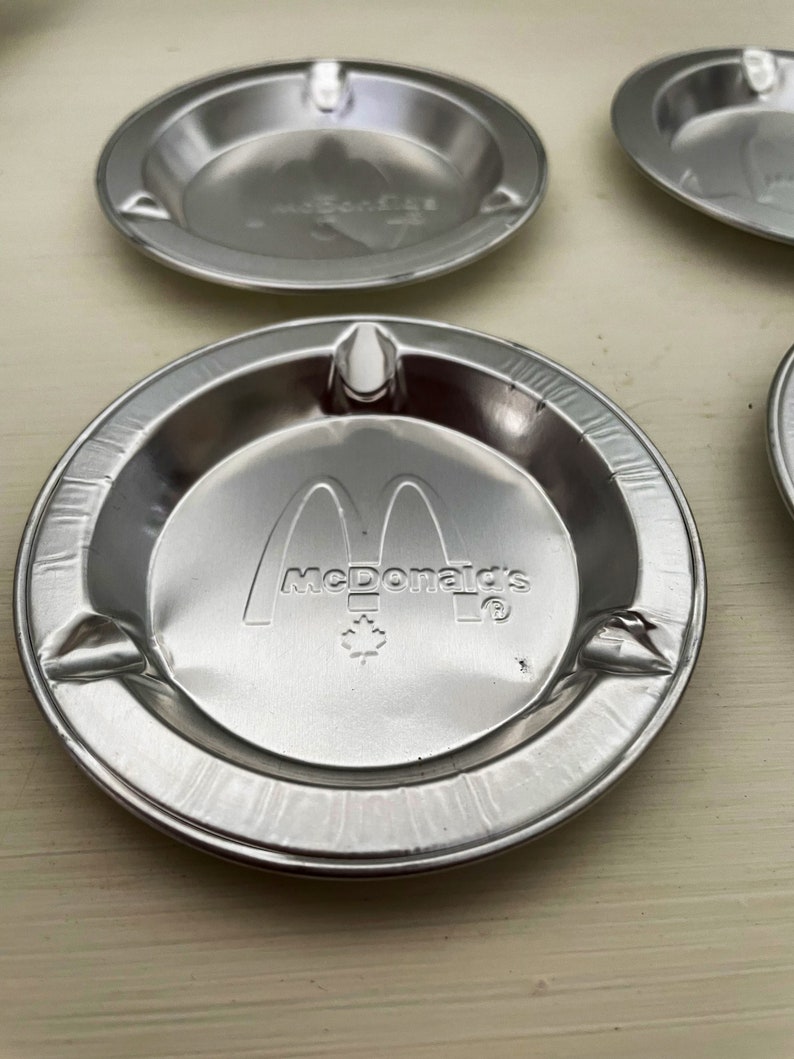 Collectible Mcdonalds Aluminum Ashtrays. Free Shipping Etsy