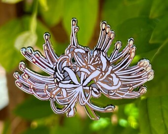 Pin de esmalte duro de lirio araña blanca - Anime/Manga/Manhwa/Manhua