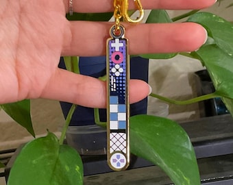 Llavero de esmalte duro de Silver Wolf: Star Rail de Honkai (creación de un fan)