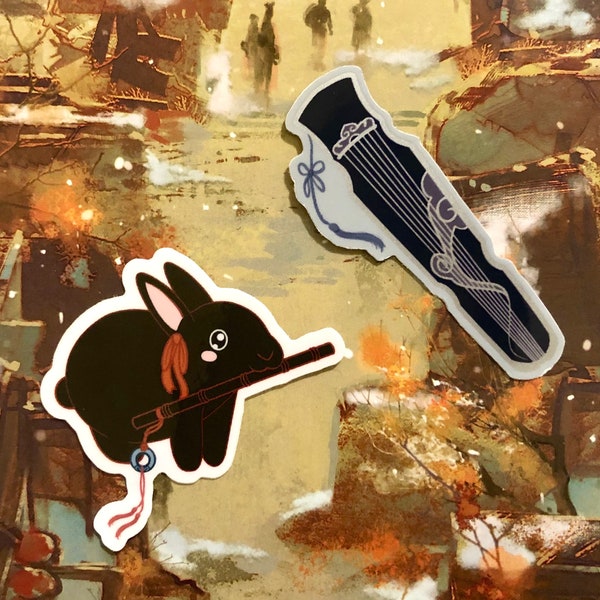 Bunny / Guqin Sticker - MXTX Grandmaster of Demonic Cultivation - MDZS - The Untamed