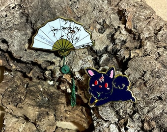 Scum Villain Self Saving System - SVSSS - MXTX - Fan, Tassel/ Bingpup Hard Enamel Pin