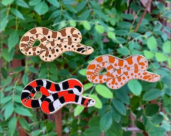 Hognose Snake Hard Enamel Pin - Reptile lapel pins/badges