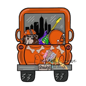 TEMPLATE: digital template, door hanger template, door hanger, browns, cleveland, truck door hanger, door hanger