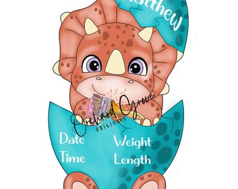 TEMPLATE: door hanger, door hanger template, digital template, hospital sign, dinosaur, baby announcement