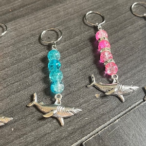 Shark Keychain, Gift for Shark Lovers, Shark Jewelry, Ocean Keychain, Great White Keychain