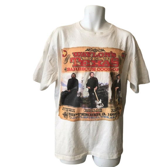 XL T-Shirt Waylon Jennings Johnny Cash Texas Barbe