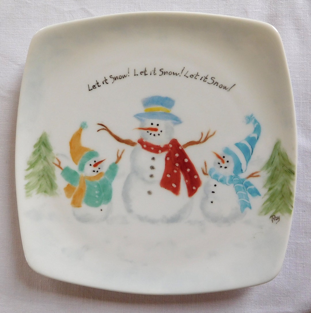 Royal Doulton Snowman Plate Latitude Pattern Salad Size Etsy