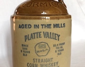 McCormick Platte Valley Straight Corn Whiskey Liquor Bottle Jug