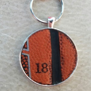 Basketball Zipper/Bag Pull, Personalized Basketball Zipper/Bag Pull, Basketball Team Gifts, Real Basketbal Zipper/Bag Pull, Sports Bag Pull image 1