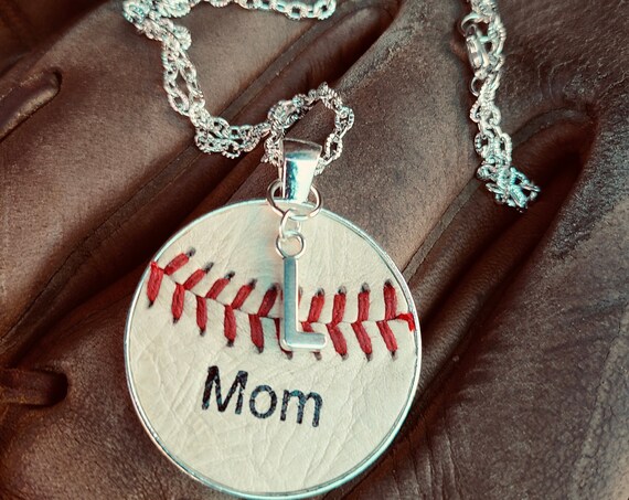 Baseball Mom Jewelry, Baseball Mom Necklace, Baseball Team Gifts, Personalized Baseball Jewelry, Personalized Mom Baseball Necklace