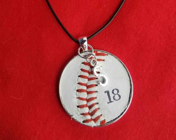 Baseball Necklace, Baseball Jewelry, Personalized Baseball Jewelry, Kids Baseball Necklace, Baseball Team Gifts, Real Baseball Necklace