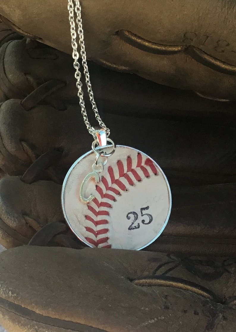 Genuine Baseball Jewelry,Genuine Baseball Necklace, Baseball Team Gifts, Kids Baseball Necklace, Personalized Baseball Necklace and Jewelry, image 3