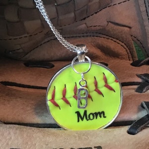 Softball Mom Jewelry, Softball Mom Necklace, Softball Team Gifts, Personalized Softball Jewelry, Personalized Mom Softball Necklace image 5