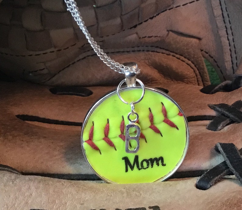 Softball Mom Jewelry, Softball Mom Necklace, Softball Team Gifts, Personalized Softball Jewelry, Personalized Mom Softball Necklace image 5