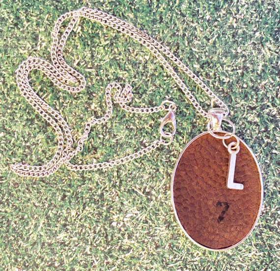 Football Jewelry, Football Necklace, Football Mom Gift, Personalized Football Necklace, Initial Football Jewelry, Initial Football Necklace