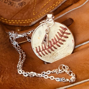 Genuine Baseball Jewelry,Genuine Baseball Necklace, Baseball Team Gifts, Kids Baseball Necklace, Personalized Baseball Necklace and Jewelry, image 1