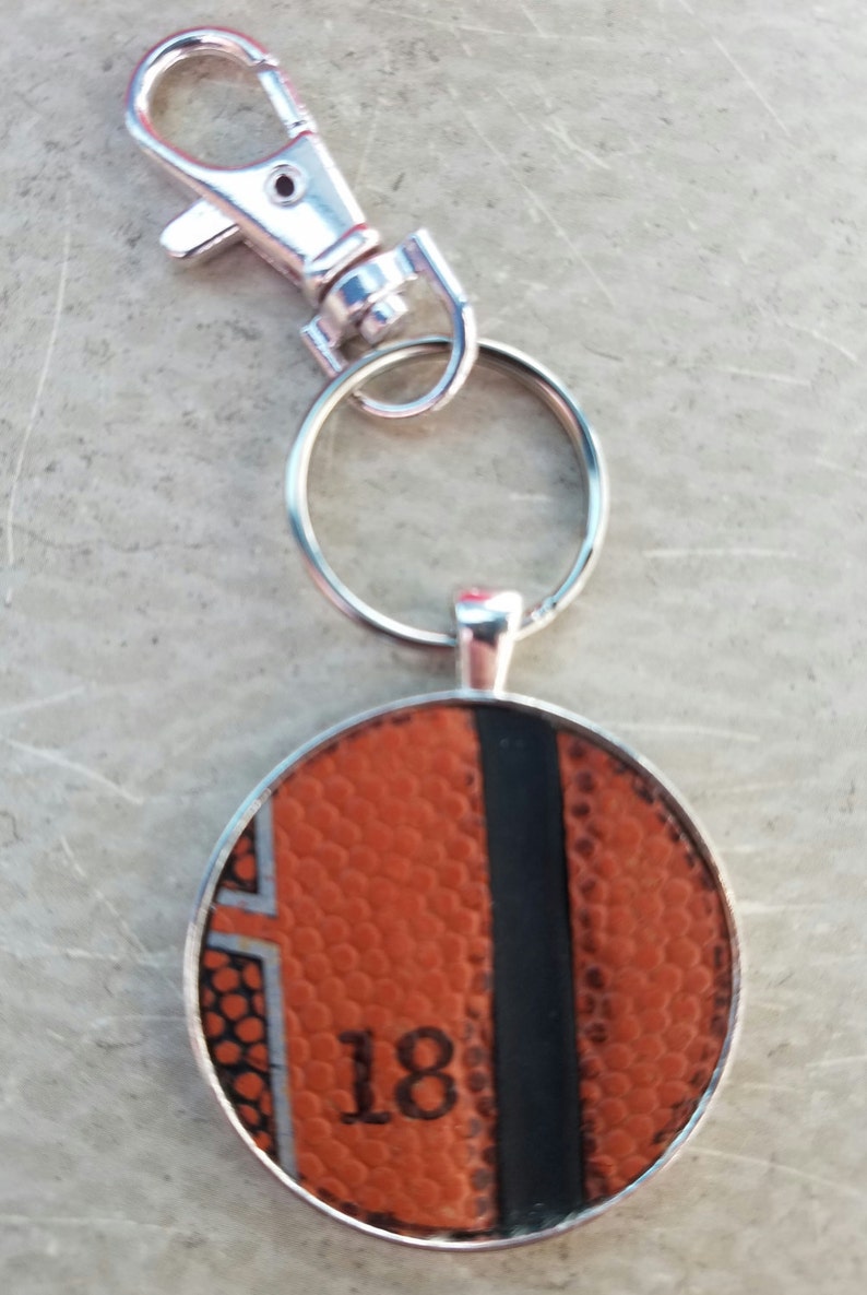 Basketball Zipper/Bag Pull, Personalized Basketball Zipper/Bag Pull, Basketball Team Gifts, Real Basketbal Zipper/Bag Pull, Sports Bag Pull image 1