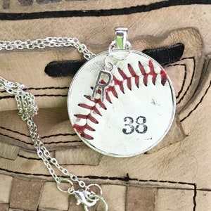 Genuine Baseball Jewelry,Genuine Baseball Necklace, Baseball Team Gifts, Kids Baseball Necklace, Personalized Baseball Necklace and Jewelry, image 5