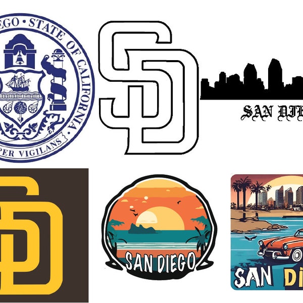 San Diego Sticker Set 6 piece | Sticker Pack |