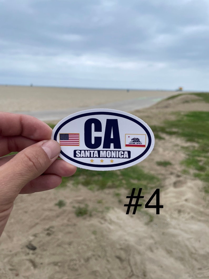 Santa Monica Sticker Set Santa Monica Ca Stickers California Stickers ...