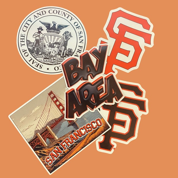 San Francisco Sticker pack | Bay Area Stickers | Frisco Sticker Set | San Francisco Stickers | The Bay | Cool Stickers | SF Stickers