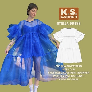 Stella Dress Sewing Pattern: Size-Inclusive Oversized Dress (PDF Pattern)