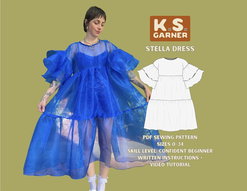 Stella Dress PDF Sewing Pattern: Size-Inclusive Oversized Dress image 2