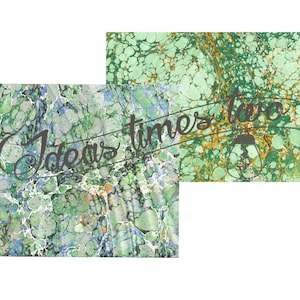 Digital Marbled Papers--Green Group