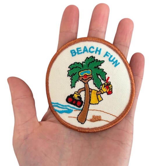 Patch Beach Fun Circle Embroidered Summer Water T… - image 3
