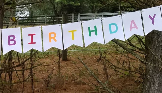 Happy Birthday Banner Personalized Girl Birthday Banner Etsy