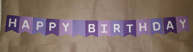 teen birthday decor Birthday Banner Custom birthday banner Girl birthday banner shades of purple Happy Birthday Banner Personalized