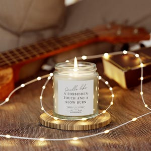 Spicy Romance Candle, A Forbidden Touch and a Slow Burn, Smutty Book Tropes Gift, Bookish Candle for Romance Readers, Reader Gift, Book Girl