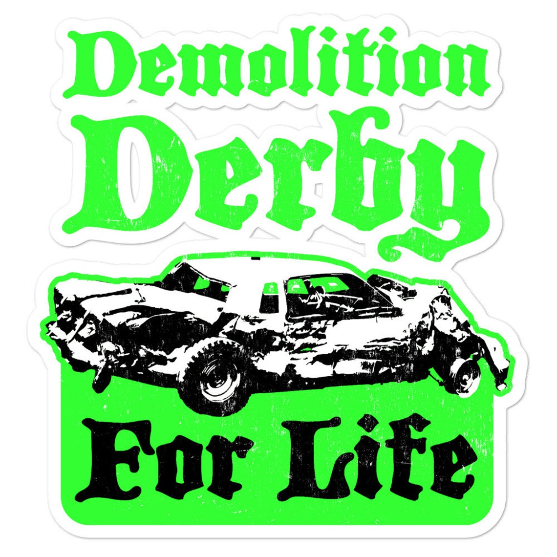 Demolition Derby for Life Bubblefree Sticker Etsy