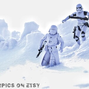 Stormtroopers on patrol on a snow planet