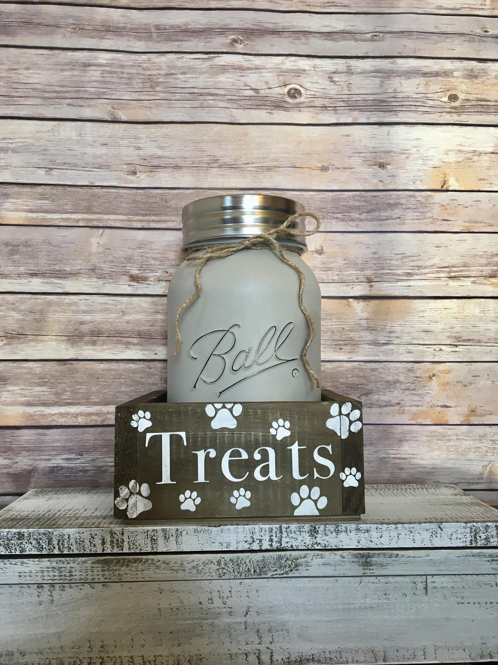 Dog Treat Container Mason Jar Dog Treat Storage Dog Treat Etsy