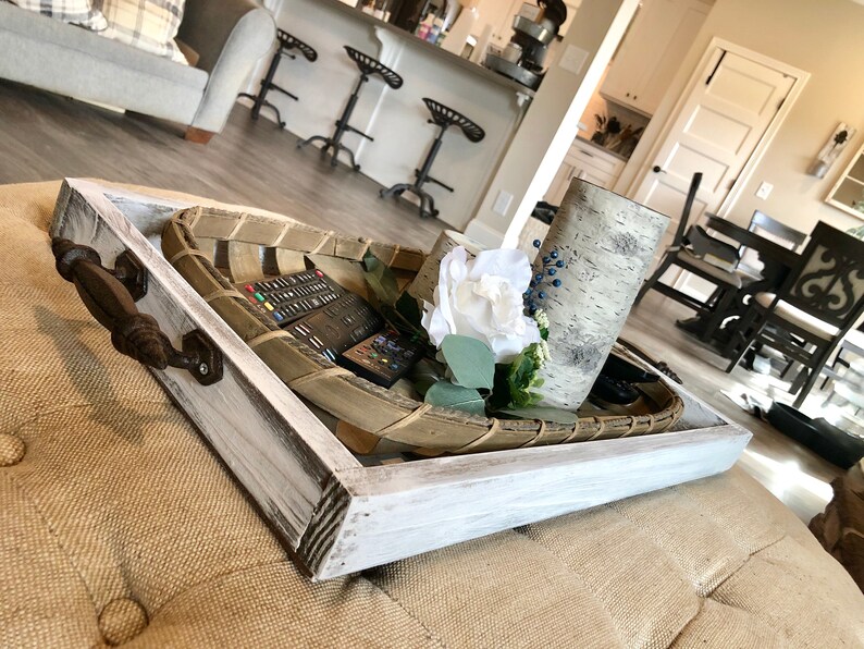 Ottoman tray TV tray remote tray living room home decor Etsy