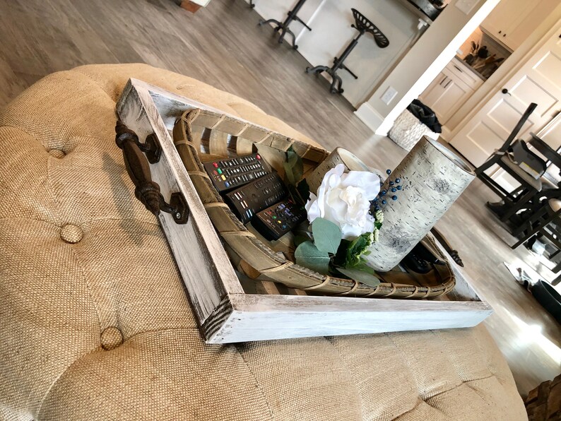 Ottoman tray TV tray remote tray living room home decor Etsy