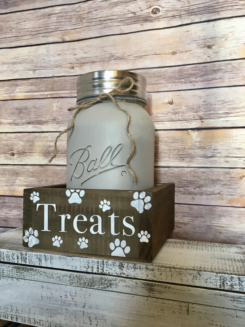 Dog Treat Container Mason Jar Dog Treat Storage Dog Treat Etsy